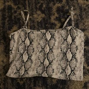 snakeskin crop top